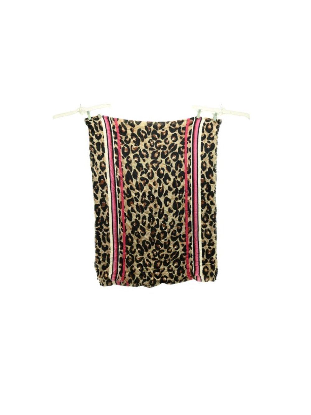 Elizabeth and James Rectangular Scarf Pink Leopard Animal Print Lightweight Wrap